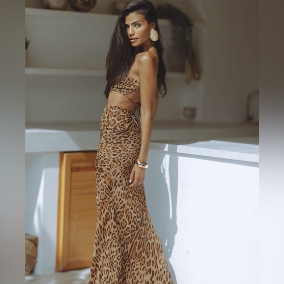 Leopard Print Maxi Dress - Picture 3 of 4
